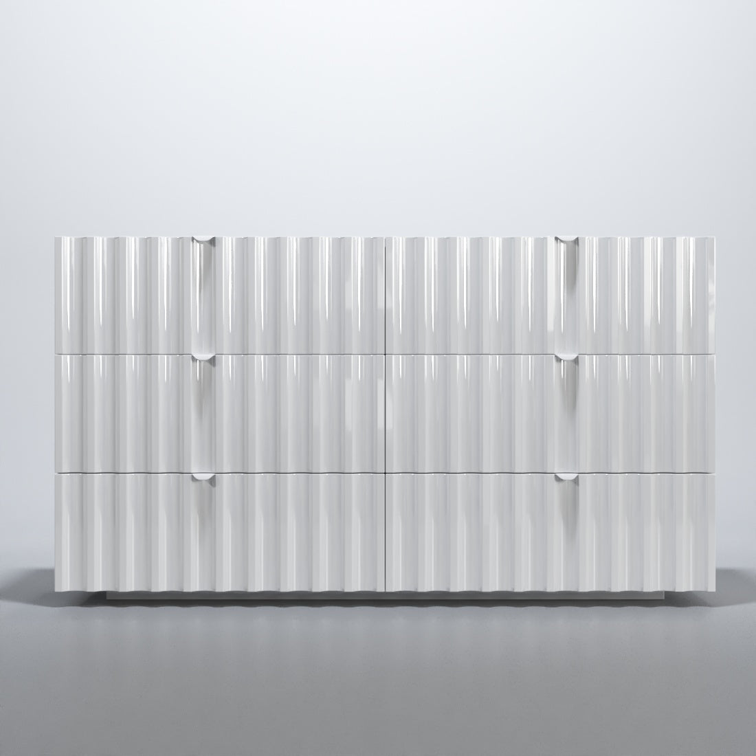ESF FURNITURE - Orion Double Dresser in White - ORIONDDRESSER