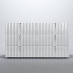 ESF FURNITURE - Orion Double Dresser with Mirror in White - ORIONDDRESSER-MR