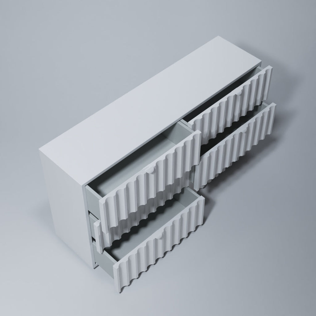 ESF FURNITURE - Orion Double Dresser in White - ORIONDDRESSER
