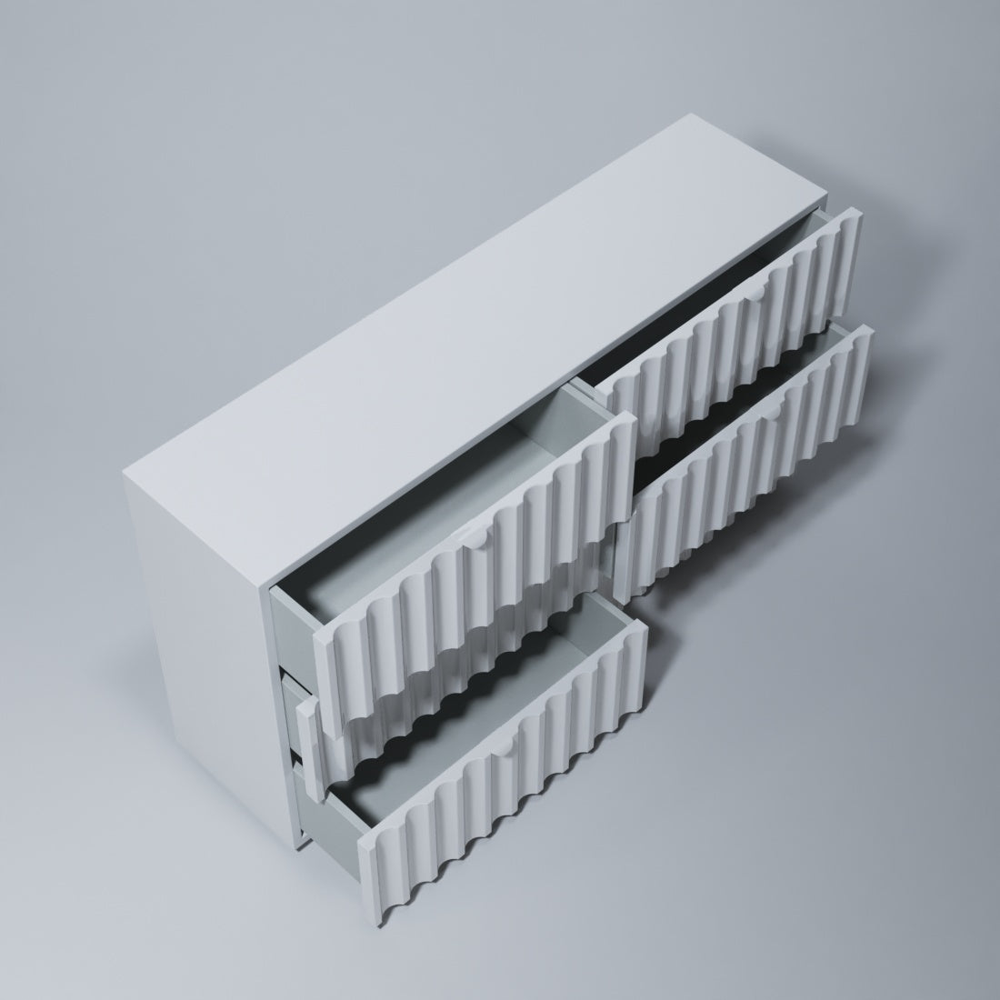 ESF FURNITURE - Orion Double Dresser in White - ORIONDDRESSER