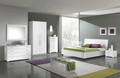 ESF Furniture - Panarea 4 Piece King Bedroom Set in White W/ Momo Cases - PANAREAKSWHITE-4SET
