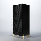 ESF Furniture - Franco Spain Wave Chest in Dark Grey - WAVECHESTGREY