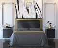 ESF Furniture - Franco Spain Wave 3 Piece Queen Bedroom Set in Dark Grey - WAVEQSBEDGREY-3SET