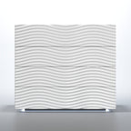ESF Furniture - Franco Spain Wave Single Dresser w/light in White - WAVESINGLEDRESSEWHIT
