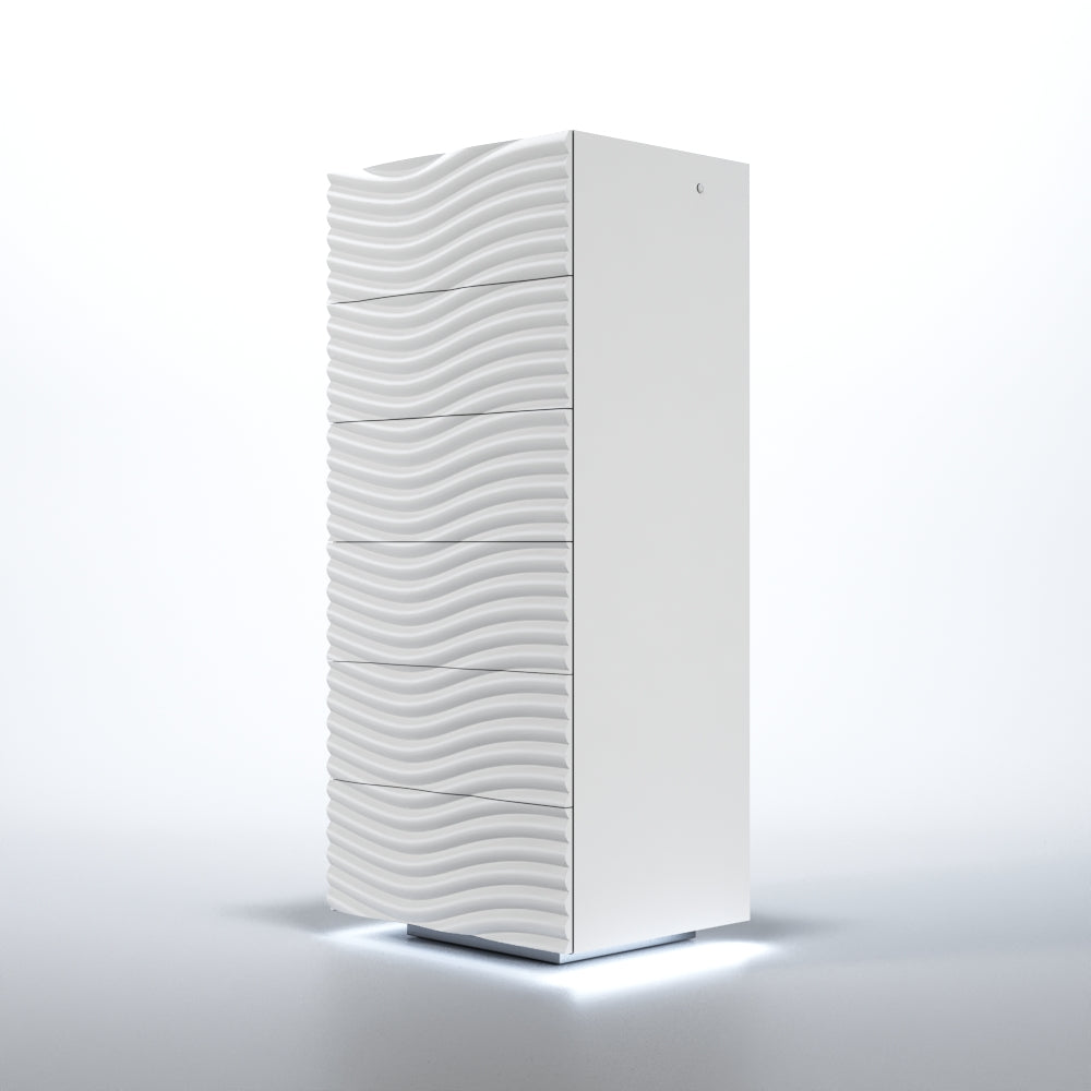 ESF Furniture - Franco Spain Wave Chest in White - WAVECHESTWHITE