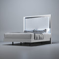 ESF Furniture - Franco Spain Wave King Size Bed in White - WAVEKSBEDWHITE