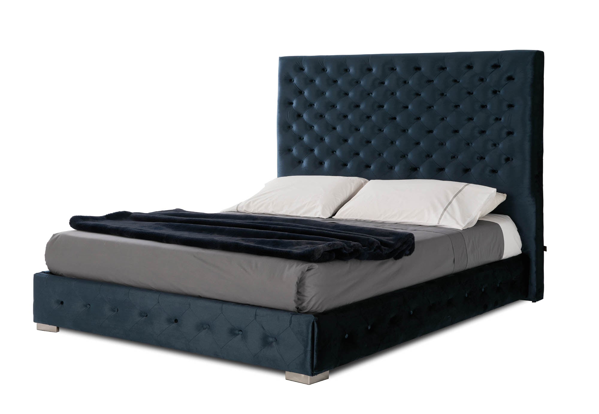 ESF Furniture - Leonor Blue 3 Piece King Storage Bedroom Set - LEONORBEDKSBLUE-M152
