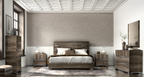 ESF Furniture - Status Italy Kamea 6 Piece King Bedroom Set in Vintage Oak - KAMEAKS-6SET