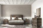 ESF Furniture - Status Italy Kamea 5 Piece King Bedroom Set in Vintage Oak - KAMEAKS-5SET