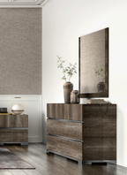ESF Furniture - Status Italy Kamea Dresser with Mirror in Vintage Oak - KAMEADRESSER-M