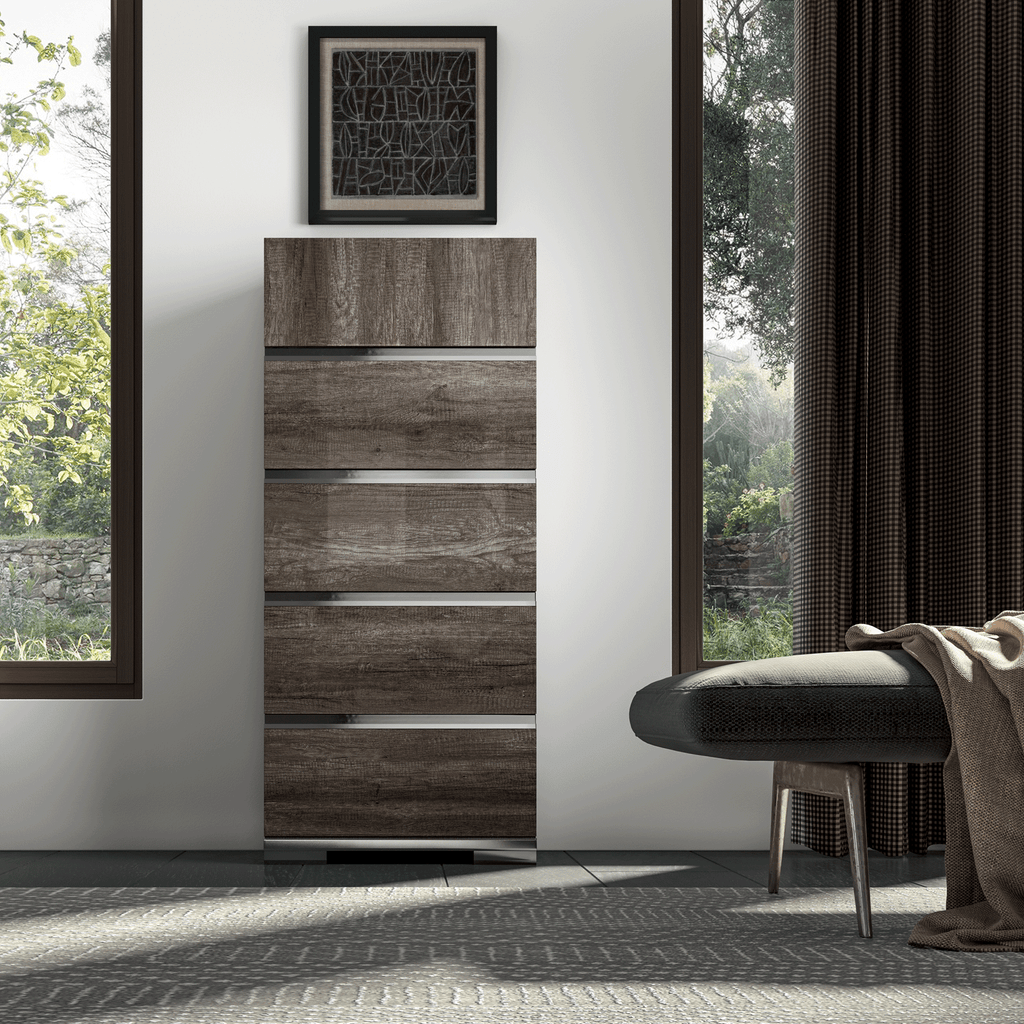 ESF Furniture - Status Italy Kamea Chest in Vintage Oak - KAMEACHEST