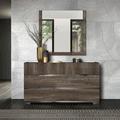 ESF Furniture - Status Italy Kamea Dresser with Mirror in Vintage Oak - KAMEADRESSER-M