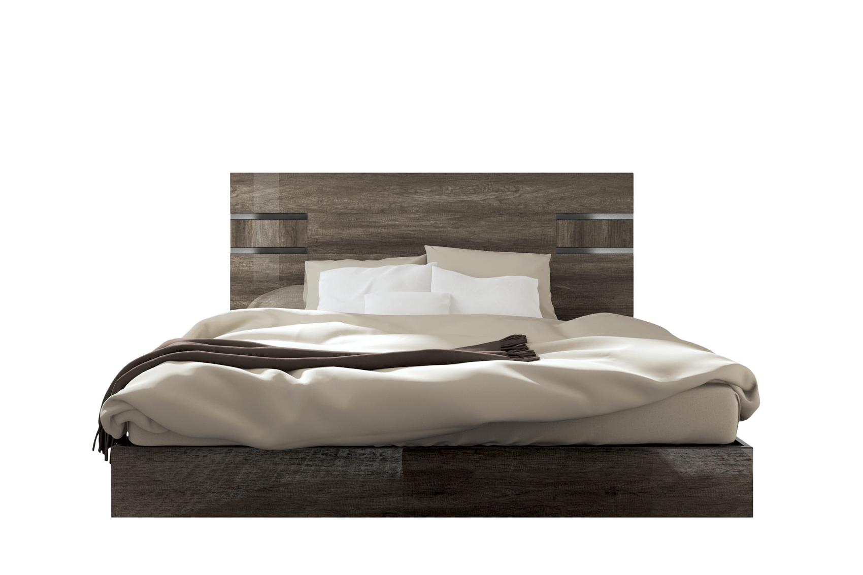 ESF Furniture - Status Italy Kamea 3 Piece Queen Bedroom Set in Vintage Oak - KAMEAQS-3SET