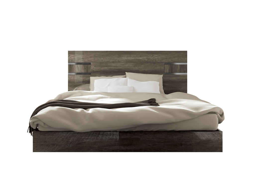 ESF Furniture - Status Italy Kamea 3 Piece King Bedroom Set in Vintage Oak - KAMEAKS-3SET