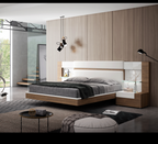 ESF Furniture - Mar 3 Piece King Storage Bedroom Set in Natural - MARBEDKSSTORAGE-3SET