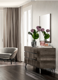 ESF Furniture - Medea Double Dresser with Mirror in Vintage Oak - MEDEADRESSER-M