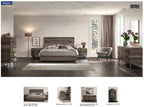 ESF Furniture - Medea 6 Piece King Bedroom Set in Vintage Oak - MEDEAKS-6SET