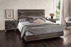 ESF Furniture - Medea Queen Bed in Vintage Oak - MEDEAQS