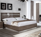 ESF Furniture - Platinum Legno Queen Size Bed in Silver Birch - PLATINUMBEDQSLEGNO