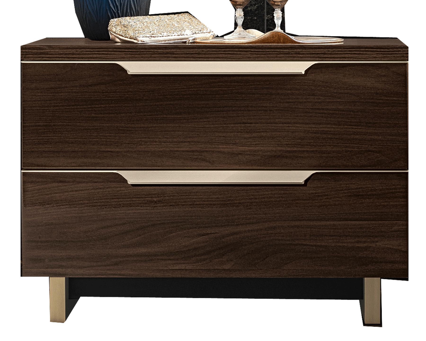 ESF Furniture - Smart 5 Piece Queen Bedroom Set in Walnut - SMARTQSWALNUT-5SET