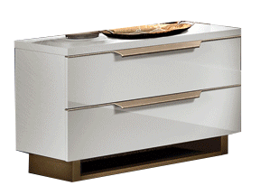 ESF Furniture - Smart 3 Piece King Bedroom Set in White - SMARTKSBED-3SET