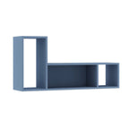 ESF Furniture - Jazz 3 Piece Kids Bedroom Set in Oak Blue - JAZZ-BED-3SET