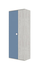 ESF Furniture - Jazz 5 Piece Kids Bedroom Set in Oak Blue - JAZZ-BED-5SET
