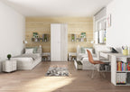 ESF Furniture - Jazz 2 Piece Single Bedroom Set in Oak White - JAZZ-WHITE-2SET