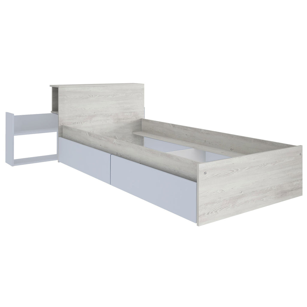 ESF Furniture - Jazz 3 Piece Single Bedroom Set in Oak White - JAZZ-WHITE-3SET