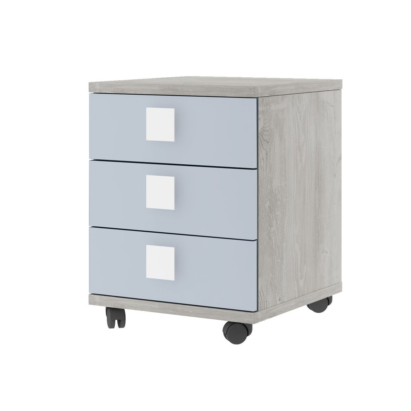 ESF Furniture - Jazz 3 Piece Single Bedroom Set in Oak White - JAZZ-WHITE-3SET