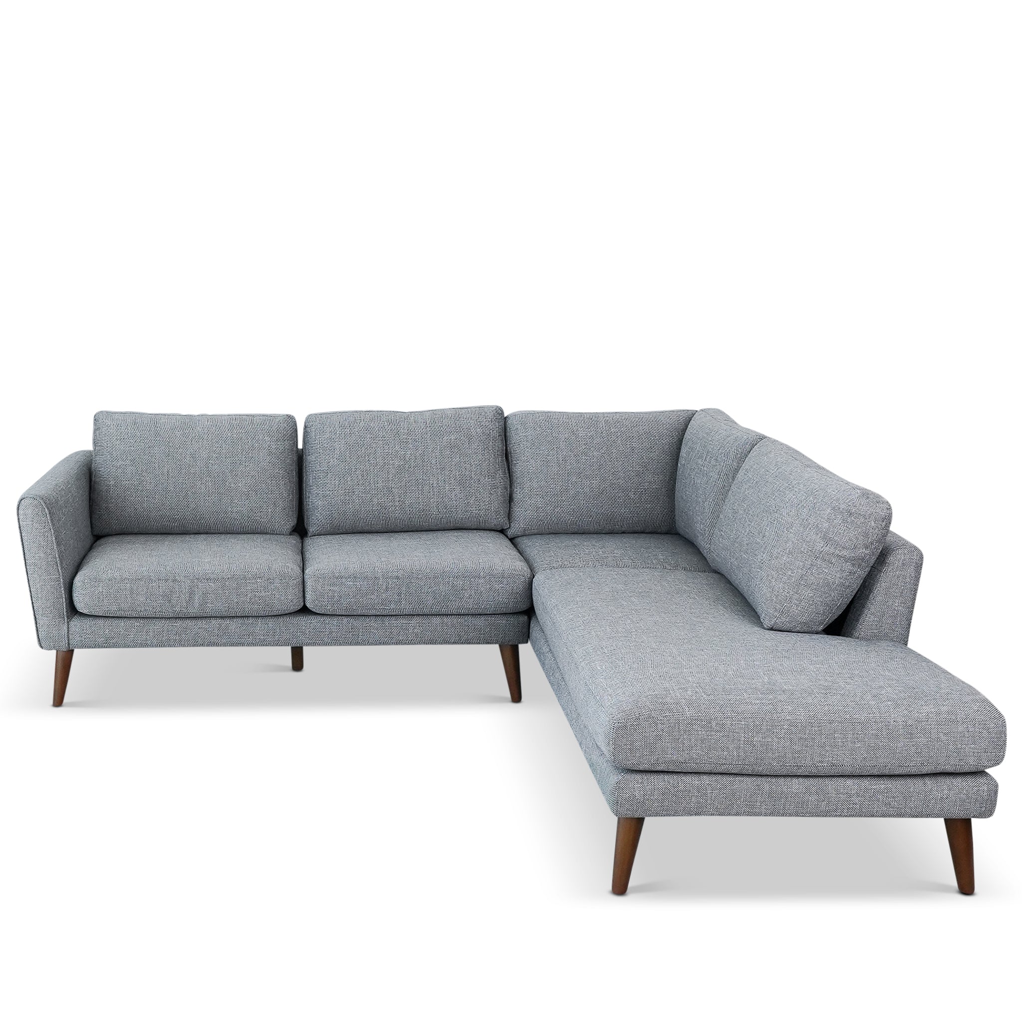 Benson Tan Leather Sectional Sofa Left Facing Chaise