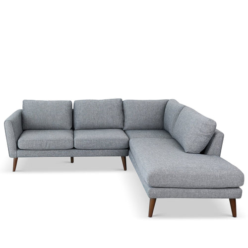 Benson Tan Leather Sectional Sofa Right Facing Chaise
