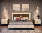 ESF Furniture - Romantica Double Dresser with Mirror in Walnut - ROMA-DM