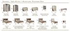 ESF Furniture - Romantica 5 Piece King Bedroom Set in Walnut - ROMA-K-5SET