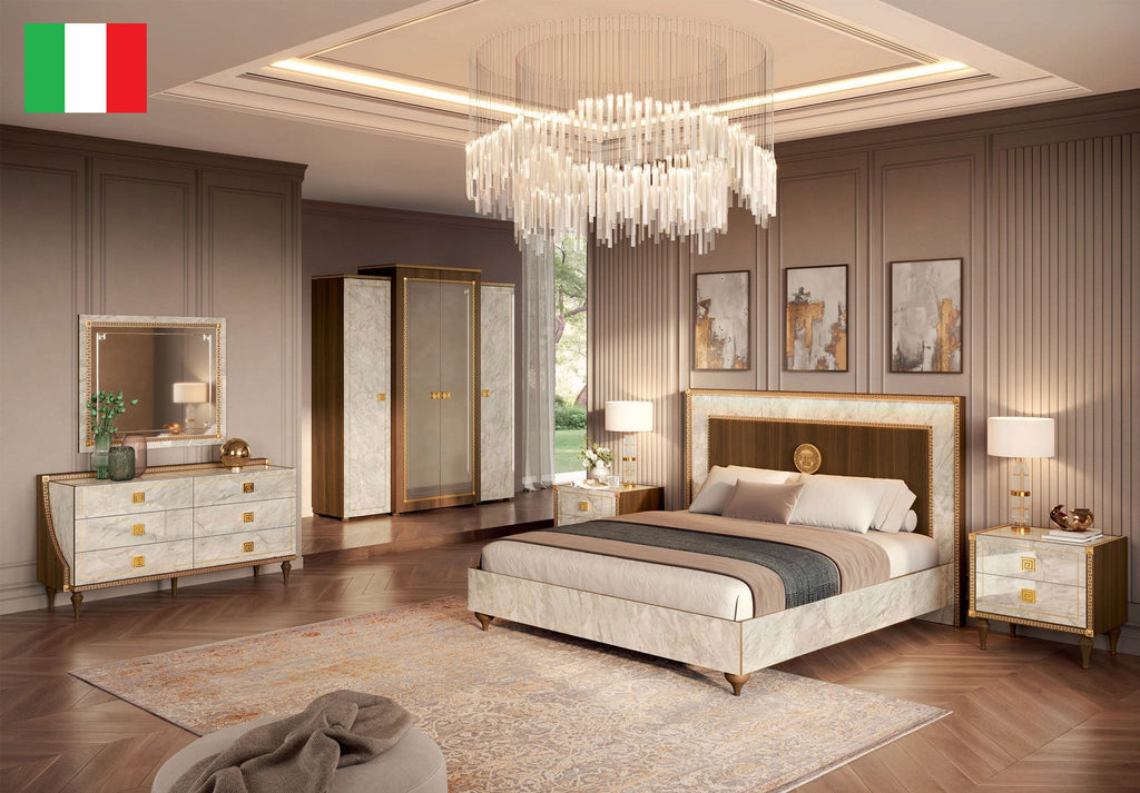 ESF Furniture - Romantica King Bed in Walnut - ROMA-K