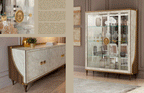 ESF Furniture - Romantica 3 Door China in Walnut - ROMA-CHINA