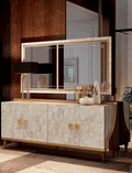 ESF Furniture - Romantica 4 Doors Buffet in Walnut - ROMA-BUFFET