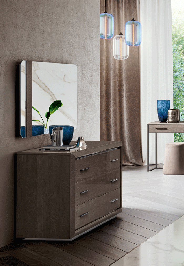 ESF Furniture - Elite Camel Single Dresser in Silver Birch - ELITESDRESSER