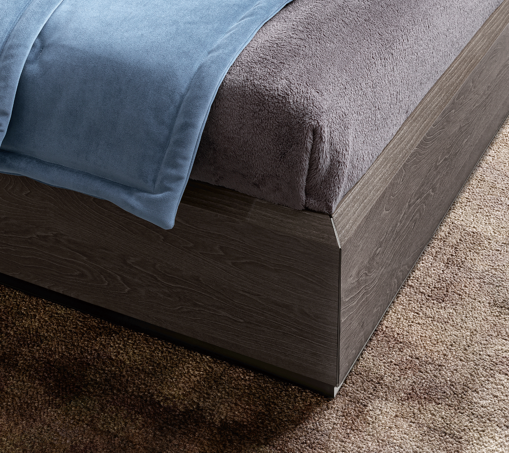 ESF Furniture - Elite Camel Queen Size Bed in Silver Birch - ELITEQS