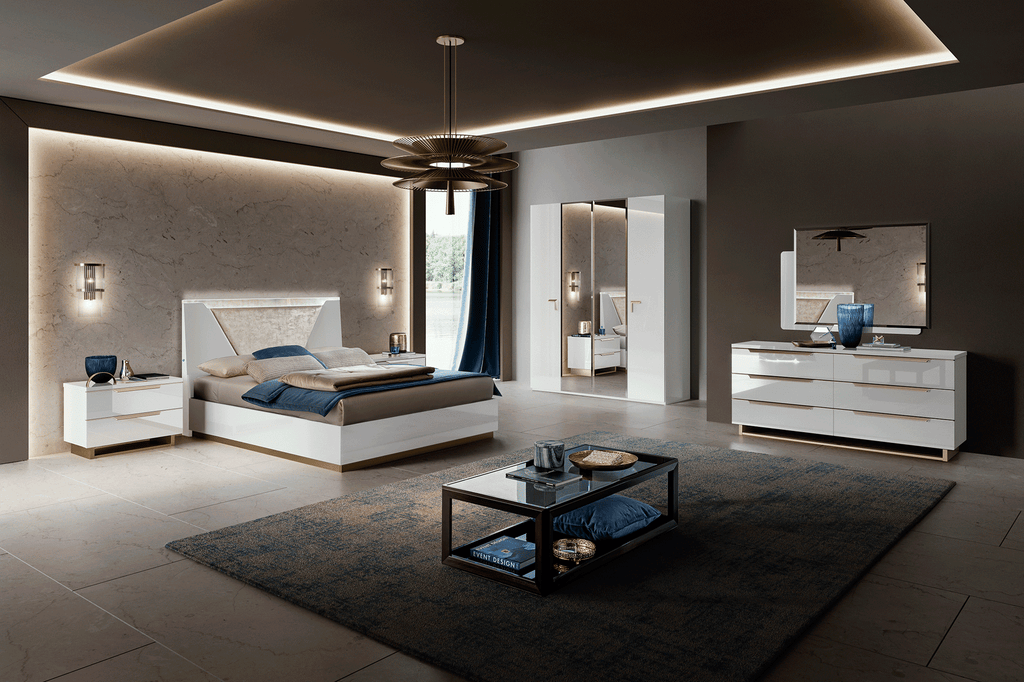 ESF Furniture - Smart King Size Bed in White - SMARTKSBED