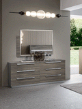 ESF FURNITURE - Kroma Double Dresser in Grey - KROMADDRESSER