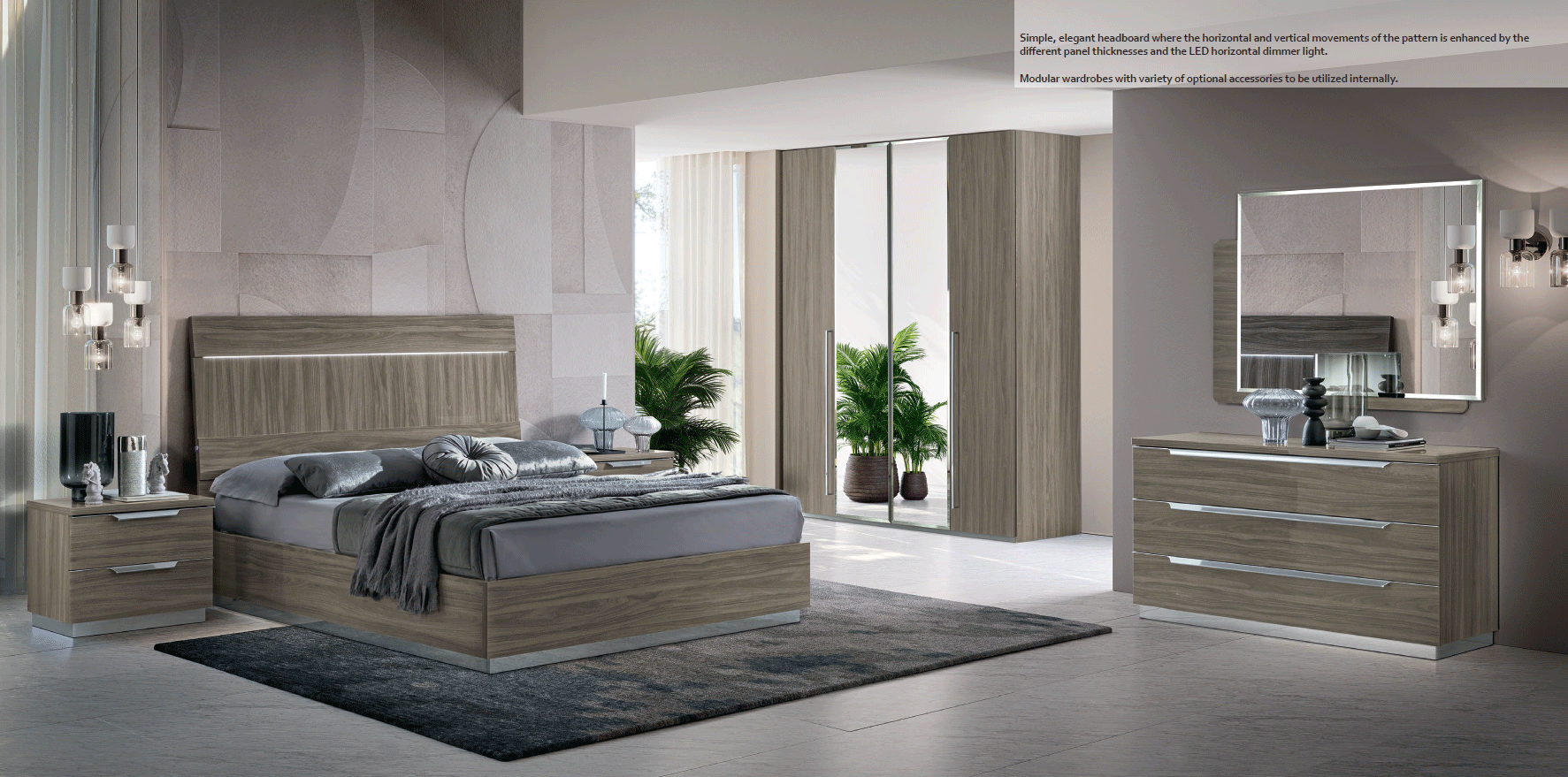 ESF FURNITURE - Kroma King Size Storage Bed in Grey - KROMASTORAGEKS
