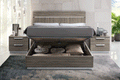 ESF FURNITURE - Kroma King Size Storage Bed in Grey - KROMASTORAGEKS