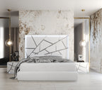 ESF Furniture - Franco Spain Gio 3 Piece Queen Bedroom Set in White - GIOQSBED-3SET