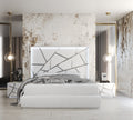 ESF Furniture - Franco Spain Gio 3 Piece King Size Bedroom Set in White - GIOKSBED-3SET