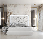 ESF Furniture - Franco Spain Gio 3 Piece King Size Bedroom Set in White - GIOKSBED-3SET