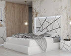 ESF Furniture - Franco Spain Gio 3 Piece Queen Bedroom Set in White - GIOQSBED-3SET