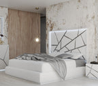 ESF Furniture - Franco Spain Gio 5 Piece Queen Bedroom Set in White - GIOQSBED-5SET