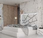ESF Furniture - Franco Spain Gio 3 Piece King Size Bedroom Set in White - GIOKSBED-3SET