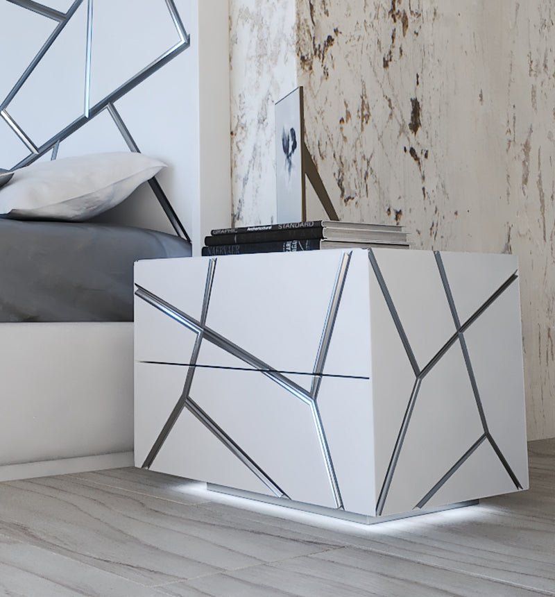 ESF Furniture - Franco Spain Gio 2 Drawers Nightstand in White - GIONS